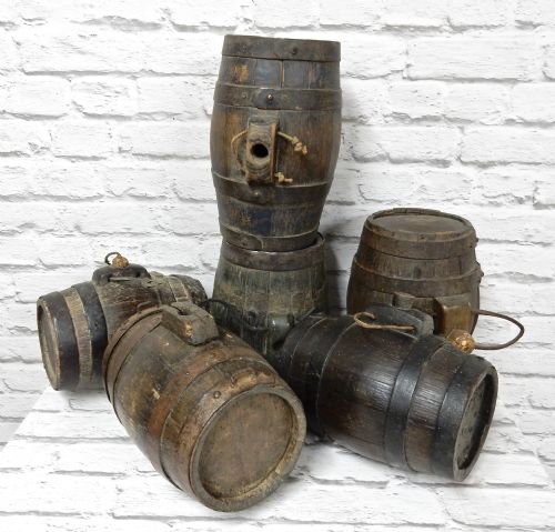 Collection 6 Treen Cider Costrels