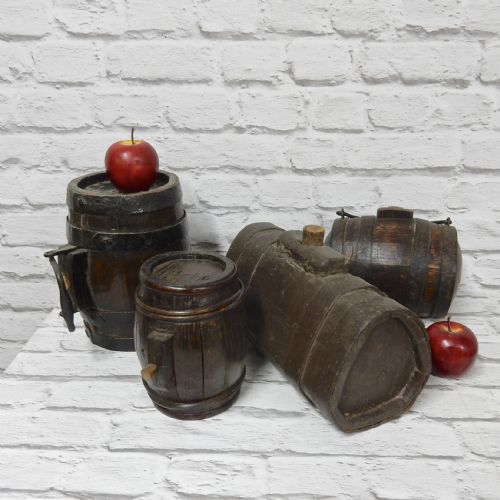 Collection 4 Treen Cider Costrels
