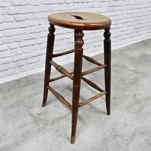 Tall Antique Bar Stool