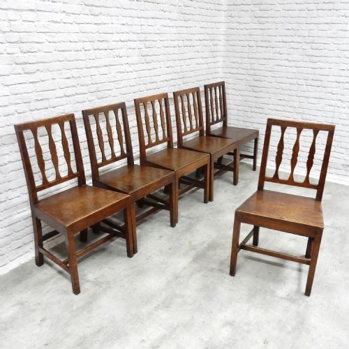 Set 6 Oak Dining Chairs