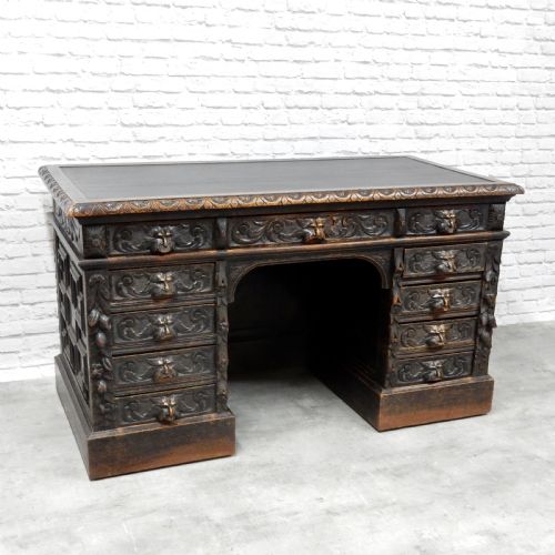 Oak Pedestal Desk