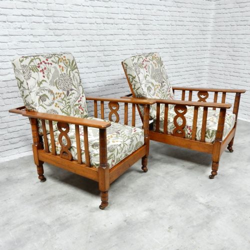 Arts & Crafts Reclining Chairs X2