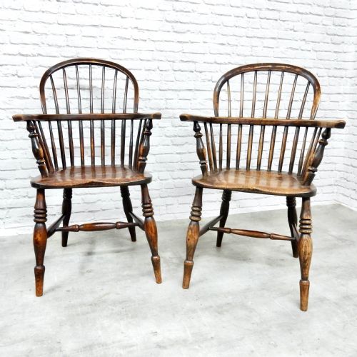 2x Stickback Windsor Armchairs