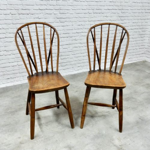 Pair Cornish Stickback Chairs