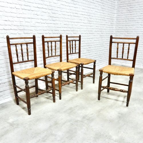 4x Rush Seated Chairs