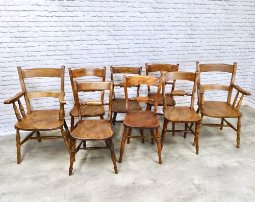 Farmhouse Windsor Kitchen Chairs X8