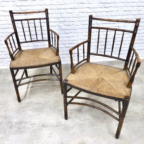 Arts & Crafts Sussex Armchairs
