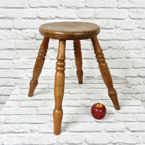 C19th Ash and Elm Country Stool