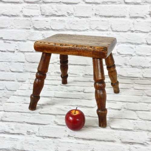 C19th Elm and Ash Country Stool