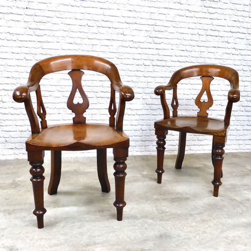 2x Mahogany Armchairs