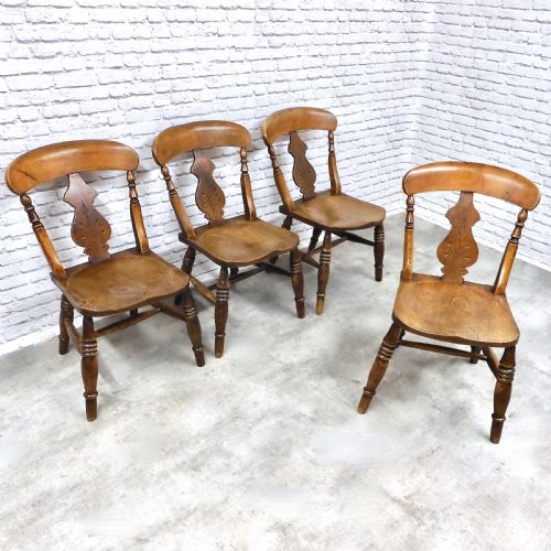 Set 4 Farmhouse Kitchen Chairs