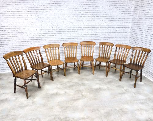 8x Farmhouse Kitchen Chairs