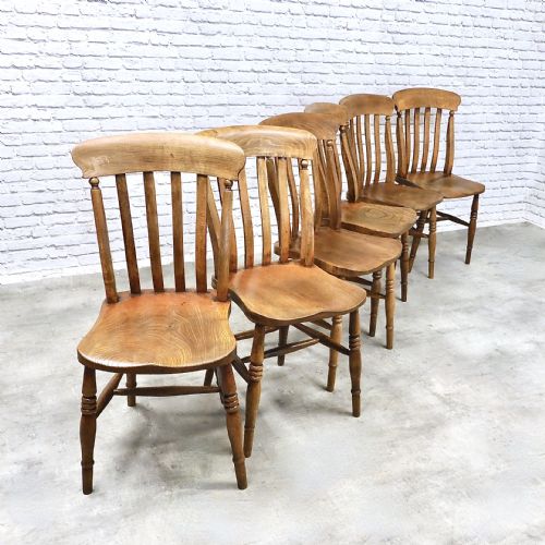 Set 6x Farmhouse Kitchen Chairs
