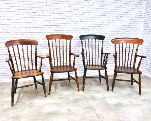 4x Windsor Stickback Armchairs