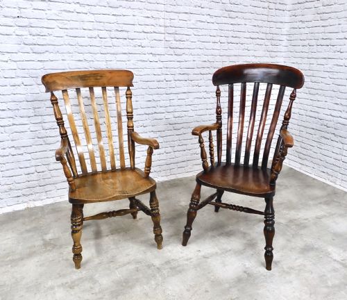 C19th John Shadford Windsor Armchairs X2