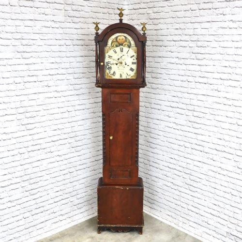 Painted Pine Cornish Grandfather Clock