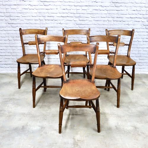 Set X6 Windsor Farmhouse Kitchen Chairs
