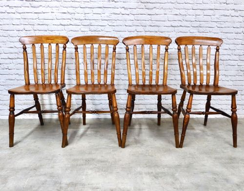Set 4 Windsor Farmhouse Kitchen Dining Chairs