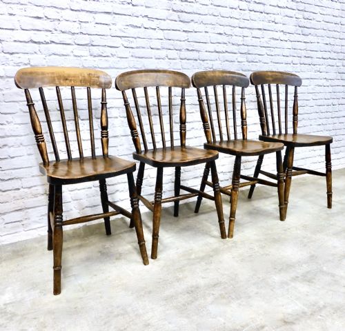 Set (4) Windsor Kitchen Dining Chairs