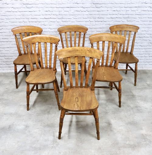 Farmhouse Country Kitchen Dining Chair Set (6)