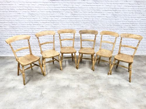 Windsor Farmhouse Kitchen Dining Chairs X6