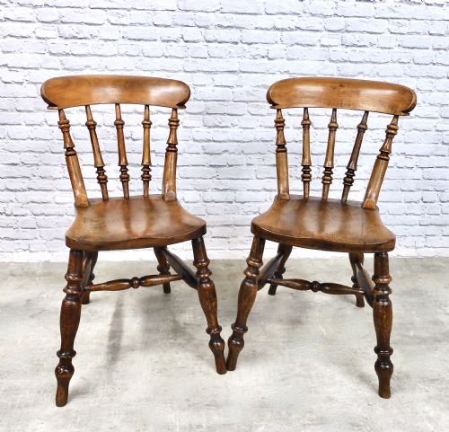 2x Windsor Farmhouse Kitchen Dining Chairs
