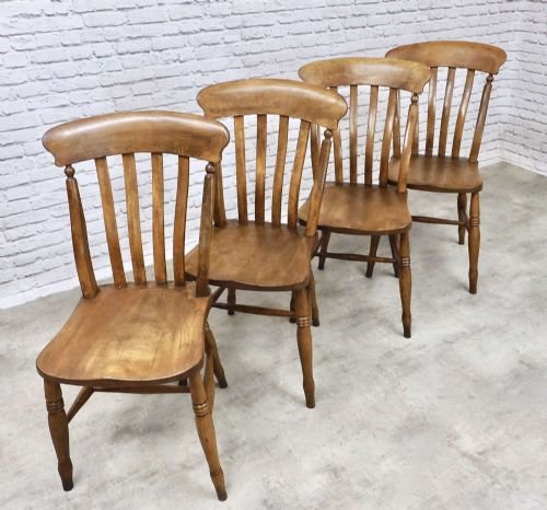 Set 4 Windsor Lathback Kitchen Dining Chairs