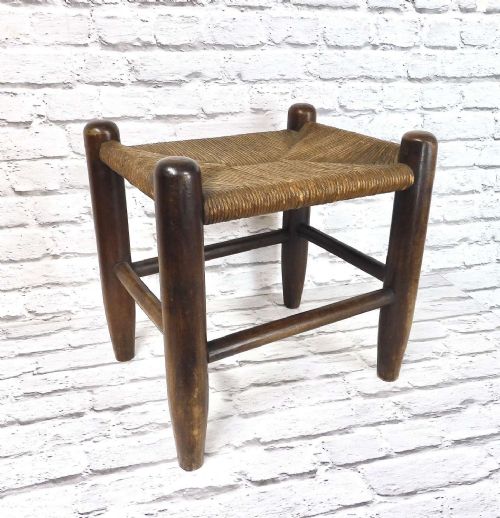 Rush Seated Stool