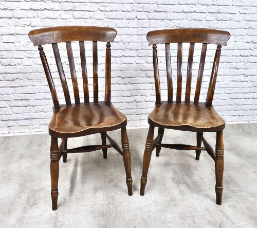 2x Farmhouse Windsor Kitchen Chairs