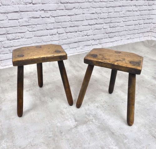 A Pair of Milking Stools (2)