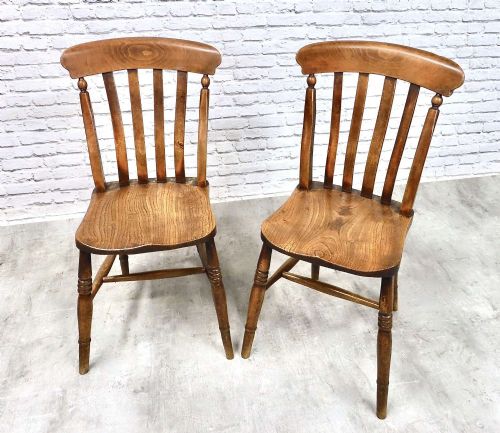 Pr Windsor Kitchen Dining Chairs (2)