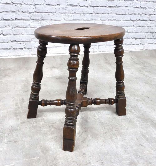 C19th Oval Joint Stool