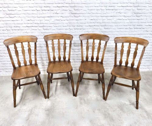 Set 4 Country Windsor Kitchen Dining Chairs