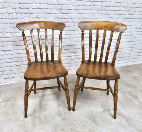 Apair of Windsor Country Kitchen Dining Chairs
