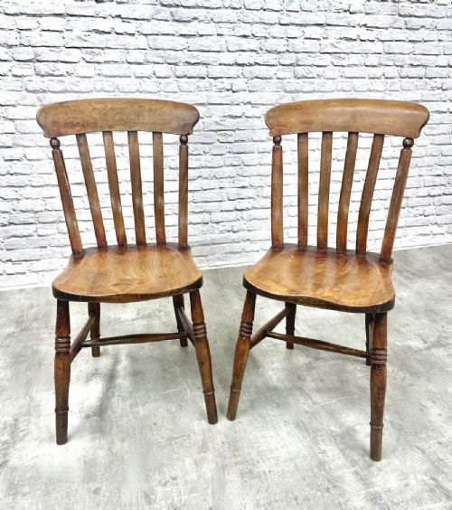 Matching Windsor Farmhouse Kitchen Dining Chairs (2)
