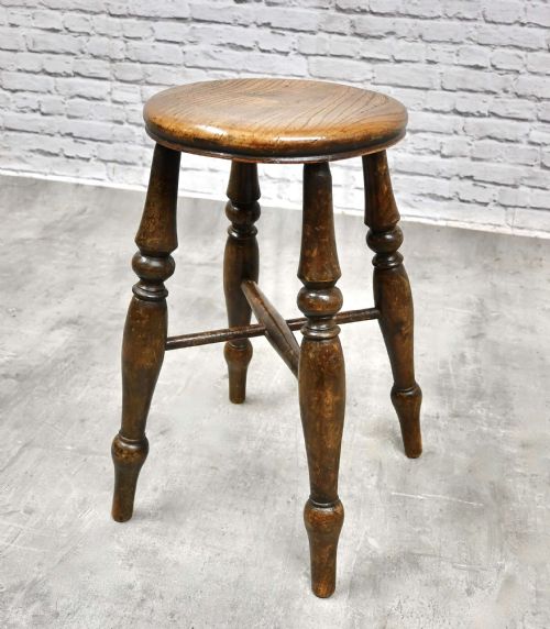 A GOOD WINDSOR BOSTON STOOL - ADDITIONAL PHOTO 3