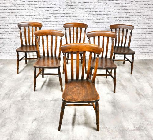 Set 6 Country Farmhouse Kitchen Windsor Chairs