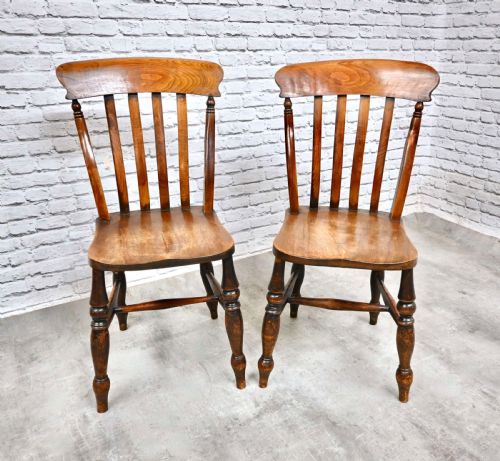 Pr Windsor Lathback Kitchen Dining Chairs