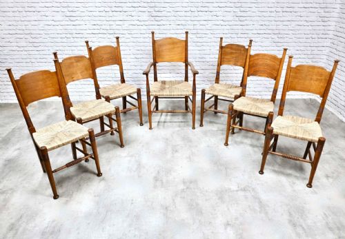 William Birch Dining Chairs 6+1
