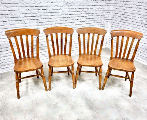 Set 4 C10th Farmhouse Country Kitchen Chairs