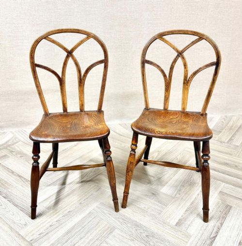 Pr Early C19th Gothic Laceback Chairs