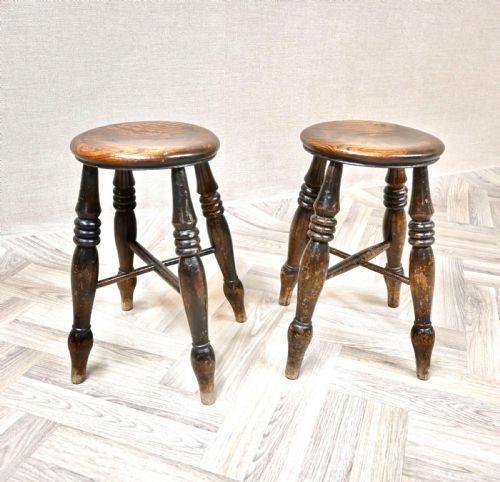 Pr C19th Windsor Stools