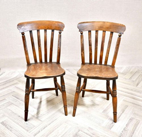 Pr Windsor Lathback Kitchen Chairs