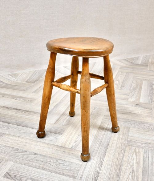 C19TH BALL FOOT COUNTRY STOOL - ADDITIONAL PHOTO 1