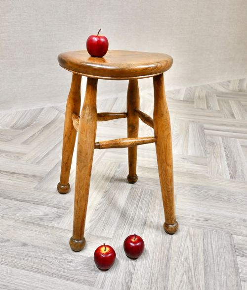 C19TH BALL FOOT COUNTRY STOOL - ADDITIONAL PHOTO 4