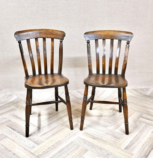 Pr Antique Windsor Kitchen Chairs