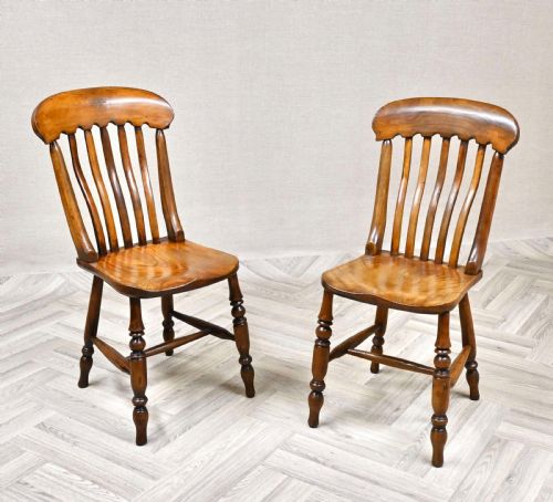 Pr Windsor Lathback Kitchen Chairs