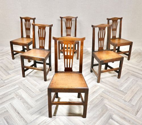 Set 6 Georgian Country Kitchen Dining Chairs