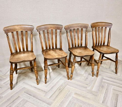 Set 4 Windsor Layback Country Kitchen Chairs