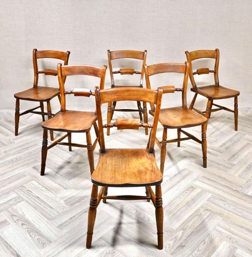 True Set 6 Windsor Barback Country Kitchen Chairs
